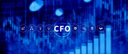 CFO, CFO digital technology concept. Internet, business and finance, strategy office work....