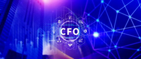 CFO, CFO digital technology concept. Internet, business and finance, strategy office work....