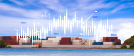 Stock market business and exchange financial growth graph. Business chart data graph diagram,...