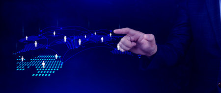HR concept. Recruitment management, Relationship Management, global structure Human Resources HR...