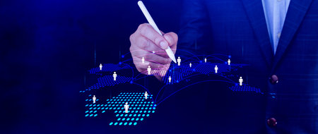 HR concept. Recruitment management, Relationship Management, global structure Human Resources HR...