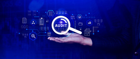 Business Audit concept. check and evaluate financial statement, Financial auditing concept, Audit...