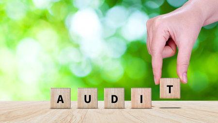 Business Audit concept. check and evaluate financial statement, Financial auditing concept, Audit And Fraud Investigationの写真素材