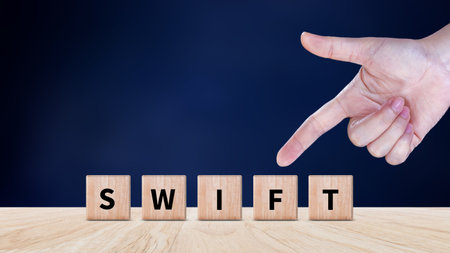 SWIFT. Society for Worldwide Interbank Financial Telecommunications, online payment and financial...