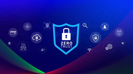 Zero trust and security concept. Business security network and private data, Cybersecurity zero...