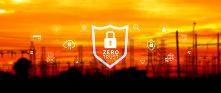 Zero trust and security concept. Business security network and private data, Cybersecurity zero...