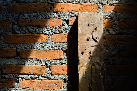 Red brick wallの写真素材