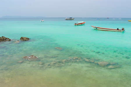 Tropical beach. Nature background, Hat Tein,Koh Larnの写真素材