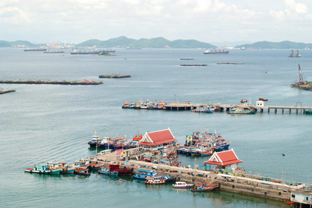 top view of koh sichang, island ,thailandの写真素材