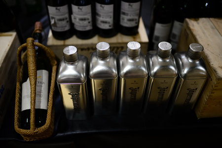 Bangkok,Thailand,Dec 6,2014:Close up shot of Jagermeisterのeditorial素材