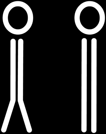 Man and woman toilet signのイラスト素材