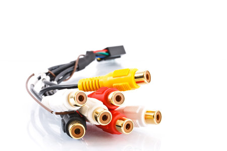 Audio Video Cable isolated on a white background