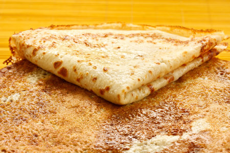 Pancakes stack on a plate