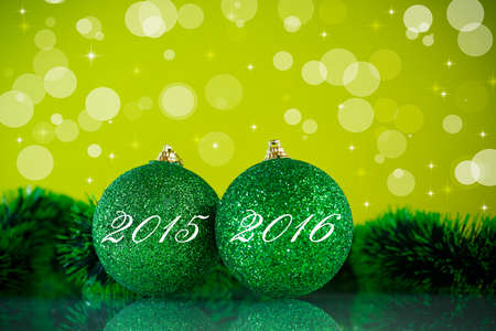 Christmas ball and decoration on abstract backgroundの写真素材