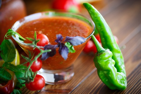 Adjika sauces from fresh vegetables with hot pepperの写真素材