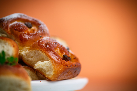 sweet rolls with raisinsの写真素材