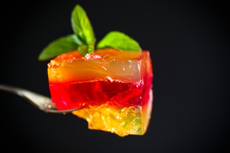 Multi-colored fruit jellyの写真素材