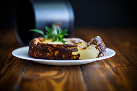 appetizing sweet cottage cheese casseroleの写真素材