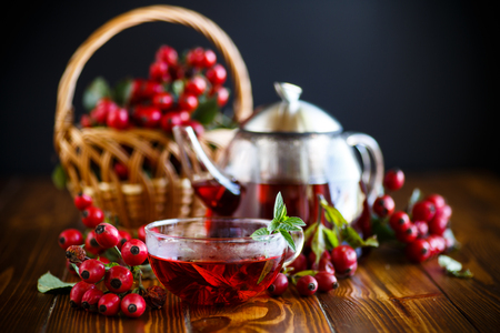 rose hip teaの写真素材