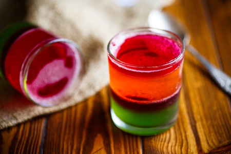 jelly fruit colored puffの写真素材