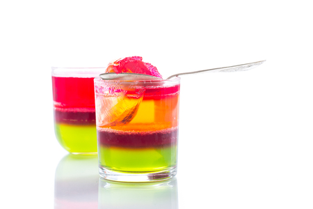 jelly fruit colored puffの写真素材