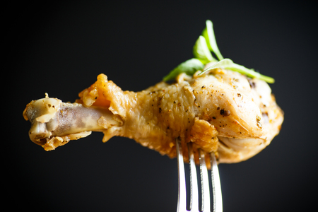 roast chicken legの写真素材