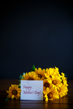bouquet of yellow big daisiesの写真素材