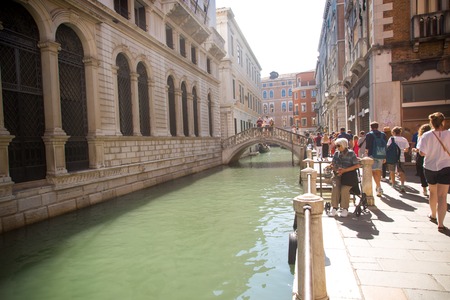 Venice. Italy. September 8, 2018.Historic houses of the Grand Canal in Veniceのeditorial素材