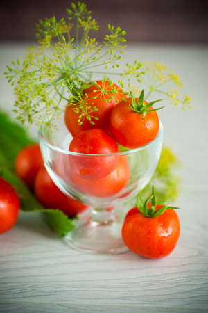 fresh natural tomatoes with spices prepared for conservationの写真素材
