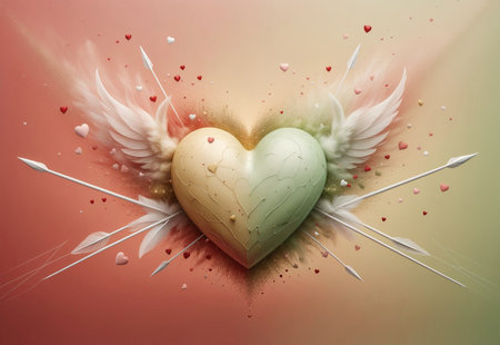 abstract background, valentine's day card.の素材