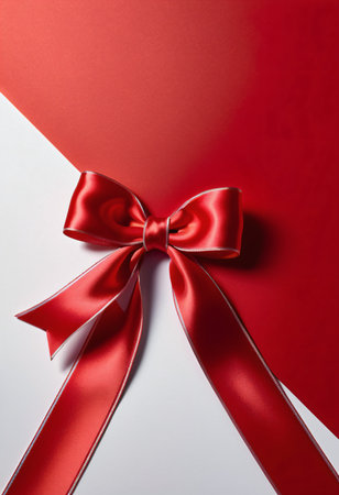 Stylish decorative bow made of satin fabric.の素材