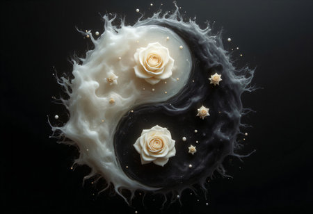 Beauty of contrast showing unity between two energies.の素材