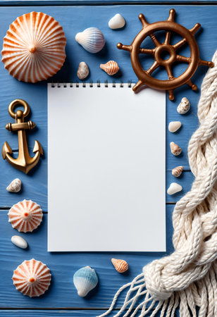 Colorful marine still life with shells and crabs.の素材