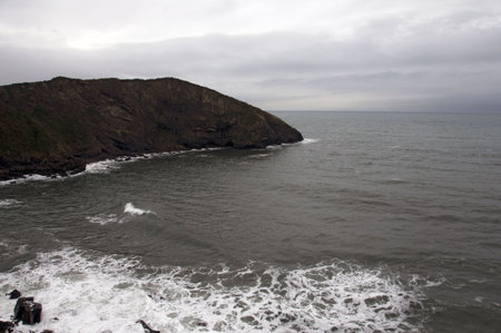 Atlantic ocean in Carabia, Asturiasの写真素材