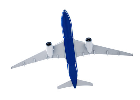 Airplane mid in the air.