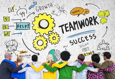 Teamwork Team Together Collaboration Diversity People Friends Concept