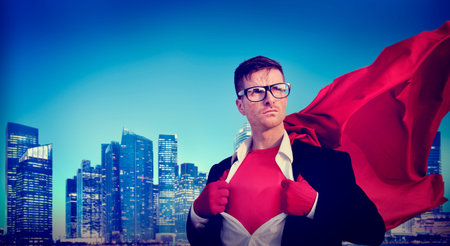 Strong Superhero Professional Leadership Business Victory Concept