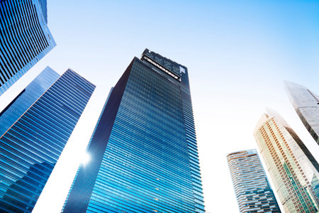Contemporary Architecture Office Building Cityscape Personal Perspective Concept