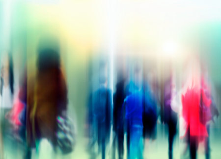 Business People Rush Hour Walking Commuting City Concept