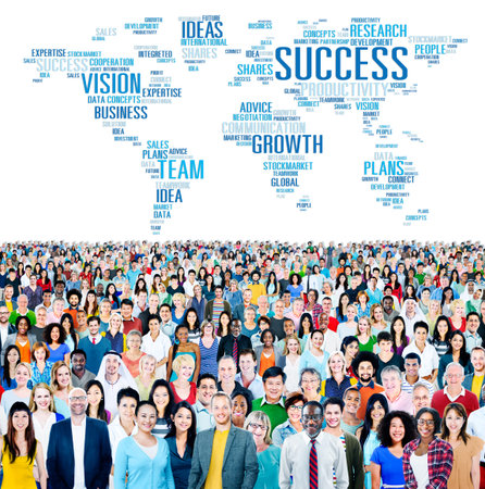 Success Growth Vision Ideas Team Business Plans Connect Concept