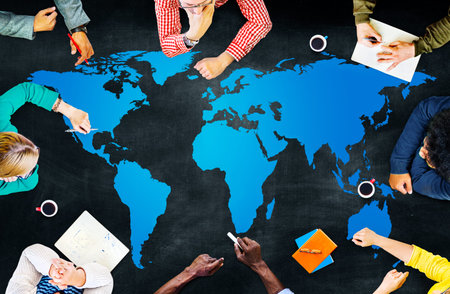 World Global Cartography Globalization Earth International Concept