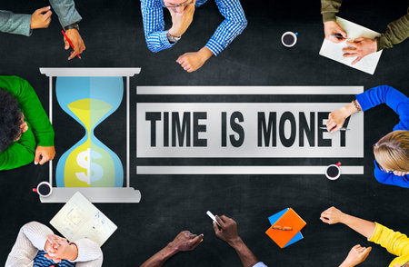 Time Money Hour Glass Casual People Concept
