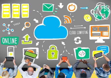 Cloud Computing Network Online Internet Storage Concept