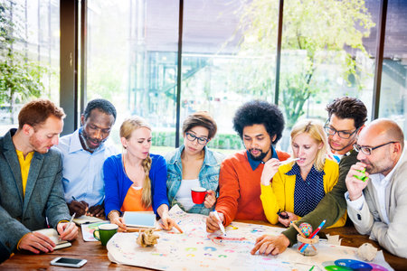 Diversity Casual People Teamwork Brainstorming Meeting Concept