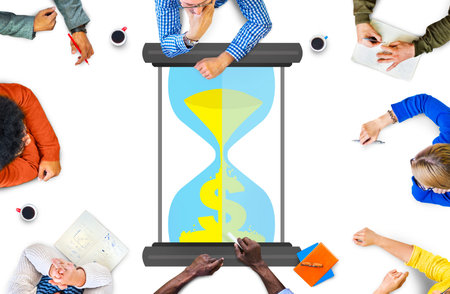Time Sand Glass Hour Glass Finance Saving Concept