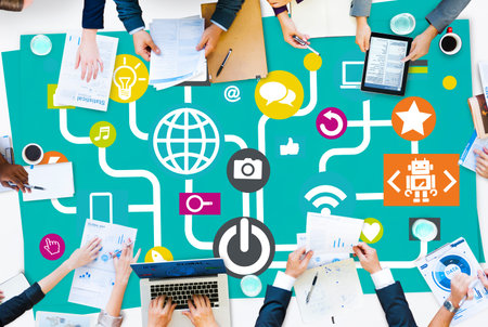 Connecting Internet Online Social Media Social Network Concept