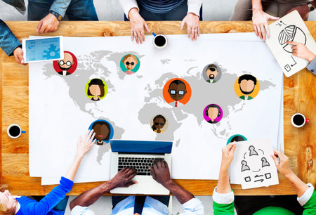 Global Community World People Social Networking Connection Concept