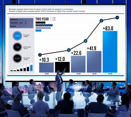 Statistics Data Analysis FInance Success Concept