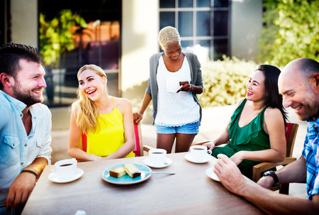 Group Friends Chilling Talking Holiday Concept