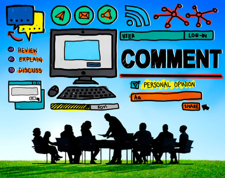 Comment Post Share Social Media Concept
